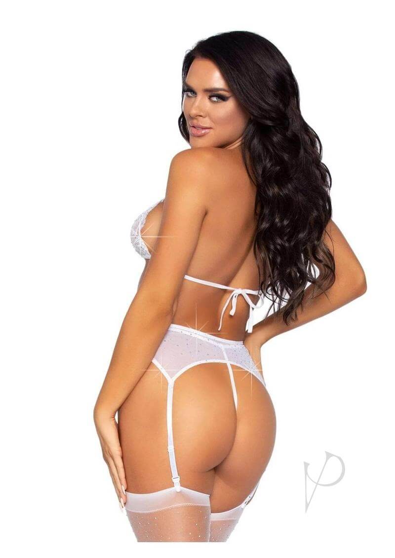 Rhinestone Eyelash Lace 3pc Lg Wht-2