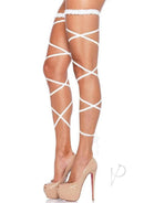 Leg Avenue Garter Leg Wrap Set One Size White offering playful layering and comfort for evening looks.