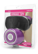 Whipsmart Bondage Tape 100 Feet Purple with satin eye mask for custom restraints and excitement.
