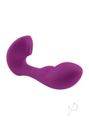 Playboy Arch G-Spot Vibrator with Clitoral Stimulator Purple in ergonomic design for pleasure.