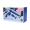 b Vibe Anal Massage and Education Set Blue in a display box with accessories and educational materials.