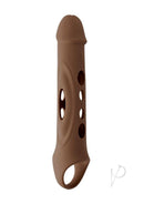 Zero Tolerance Big Boy Vibrating Penis Extension Chocolate silicone sleeve with realistic design and vibration features.