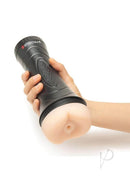 Prowler Red Manhole Stroker Vanilla held in hand showcasing realistic design and textures.