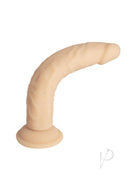 Naked Addiction 9 Inch Dual Density Bendable Dildo Vanilla features a lifelike design in a warm vanilla tone.