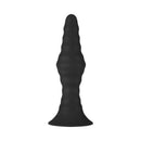 Forto Vibrating Ribbed Plug Remote-Controlled Large with ribbed texture for enhanced pleasure.