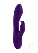 Playboy On Repeat Silicone Rabbit Vibrator Purple featuring dual stimulation in an elegant design.