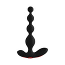 Forto Vibrating Anal Beads Silicone Plug Black with flexible beaded structure and advanced vibration functionality