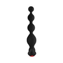 Forto Vibrating Anal Beads Silicone Plug Black with flexible beaded structure and advanced vibration functionality