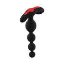 Forto Vibrating Anal Beads Silicone Plug Black with flexible beaded structure and vibration functionality.