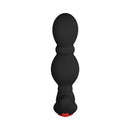 Forto Vibrating Anal Plug Rechargeable Silicone Black in sleek black silicone with a user-friendly design.