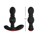 Forto Vibrating Anal Plug Rechargeable Silicone Black showing dimensions 5.2 inches and 1.4 inches for discreet use.