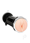 Zolo Original Mount Discreet Stroker Black hands-free masturbator with realistic inner canal.