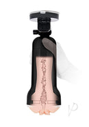 Zolo Original Mount Discreet Stroker Black with realistic inner canal for hands-free pleasure.