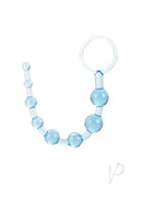 Shane's World Anal 101 Intro Anal Beads Blue with flexible design and retrieval ring for comfort and pleasure.