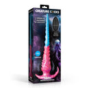 Creature Cock Vibropus Anal Dildo with Remote Control packaging featuring vibrant design and specifications.