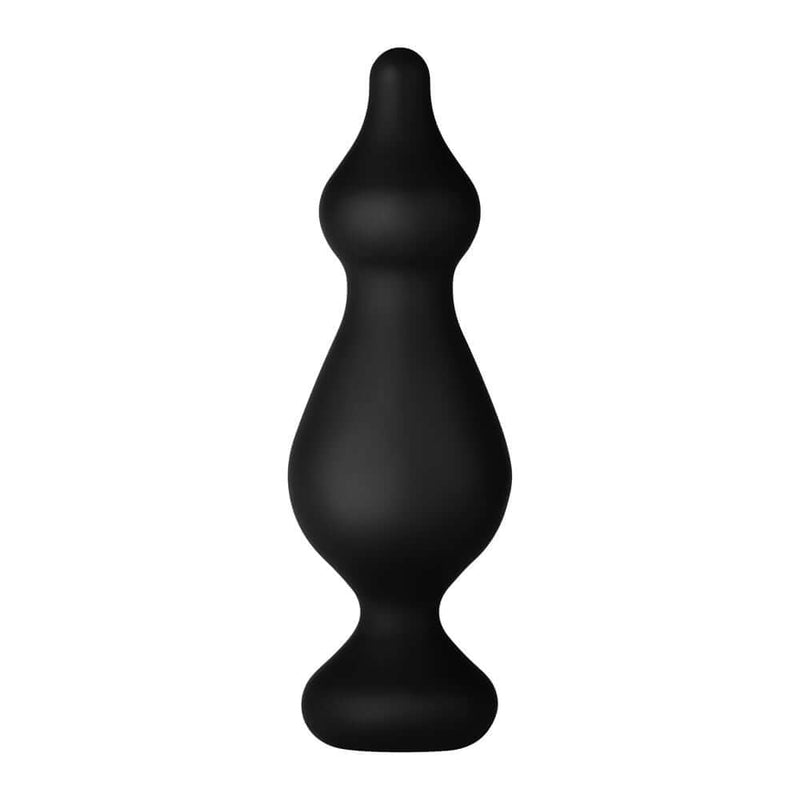 Forto F-30 Pointer Silicone Anal Plug Large Black, luxurious black silicone anal plug for refined stimulation.