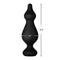 Forto F-30 Pointer Silicone Anal Plug Large Black dimensions 5.3 inches tall and 1.7 inches wide for precise stimulation.