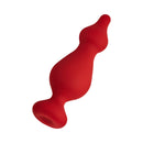 Forto F-30 Pointer Silicone Anal Plug Large Red featuring a stacked cone design for comfortable entry and stimulation.