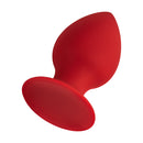 Forto F-98 Cone Silicone Anal Plug Large Red in smooth, bold red silicone with a tapered cone shape