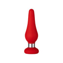 Forto F-21 Tear Drop Silicone Anal Plug Small Red, compact and body-friendly design for comfortable exploration.