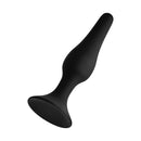 Forto F-11 Lungo Silicone Anal Plug Large Black featuring a silky-smooth surface for comfortable anal play.
