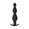 Forto F-52 Cone Beads Silicone Anal Plug Black, smooth silicone anal plug for comfortable pleasure.