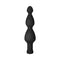 Forto F-52 Cone Beads Silicone Anal Plug Black showcasing smooth, body-safe silicone design for comfort and pleasure.