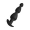Forto F-52 Cone Beads Silicone Anal Plug Black, smooth silicone anal toy for pleasure and comfort.