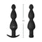 Forto F-52 Cone Beads Silicone Anal Plug Black, a sleek and stylish anal plug measuring 7.5" in length and 1.8" wide.