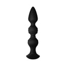Forto F-42 Spiral Beads Silicone Anal Plug Black showcasing a sculpted spiral design and silky-smooth silicone.