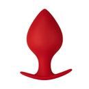 Forto F-60 Spade Silicone Anal Plug Medium Red featuring a bold spade shape made from silky-smooth silicone.