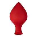 Forto F-60 Spade Silicone Anal Plug Large Red showing a smooth, tapered spade shape design in vibrant red color.