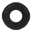 Forto F-33 Liquid Silicone Cockring Large Black - smooth black silicone design for comfort and support.