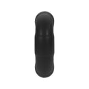 Forto F-33 Liquid Silicone Cockring Medium Black top view, showing smooth black silicone design for enhanced performance.