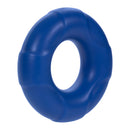 Forto F-33 Liquid Silicone Cockring Large Blue, designed for firmness and pleasure, featuring a smooth blue finish.