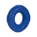 Forto F-33 Liquid Silicone Cockring Medium Blue showcasing smooth, vivid blue design for enhanced comfort and performance.
