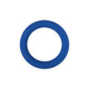 Forto F-64 Wide Liquid Silicone Cockring Small Blue, smooth silicone ring designed for comfort and support.