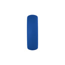 Forto F-64 Wide Liquid Silicone Cockring Small Blue viewed from the front on a white background