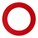 Forto F-61 3-piece Silicone Cockring Set Red - single red silicone cockring with a smooth finish.