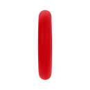 Forto F-61 3-piece Silicone Cockring Set Red - close-up of a smooth red silicone cockring.