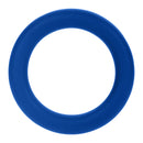 Forto F-61 3-piece Silicone Cockring Set Blue - close-up of a blue silicone ring.
