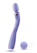 Wellness Eternal Wand Silicone Vibrating Massager Lavender with remote control in lavender color.