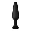 Forto F-31 Silicone Anal Plug Large Black showcasing its sleek, tiered design for progressive fullness.