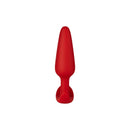 Forto F-31 Silicone Anal Plug Small Red in a sleek design, perfect for beginners and experienced users.