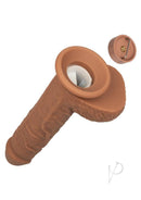 Squirting Fuck Stick Silicone Realistic Dong Chocolate with lifelike design and built-in squirting feature.
