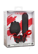 Packaging of French Kiss Elite Lover Silicone Rechargeable Bullet Black featuring dual motors and 10 functions.