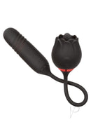 French Kiss Elite Romeo Clitoral Silicone Vibrator Black on a white background, showcasing its sleek design and features.