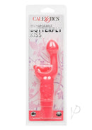 Rechargeable Butterfly Kiss G-Spot Rabbit Vibrator Pink in packaging showcasing its dual stimulation features.