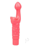Rechargeable Butterfly Kiss G-Spot Rabbit Vibrator Pink with sleek design and cute clitoral stimulator.