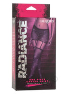 Radiance One Piece Garter Skirt with Thigh Highs Black